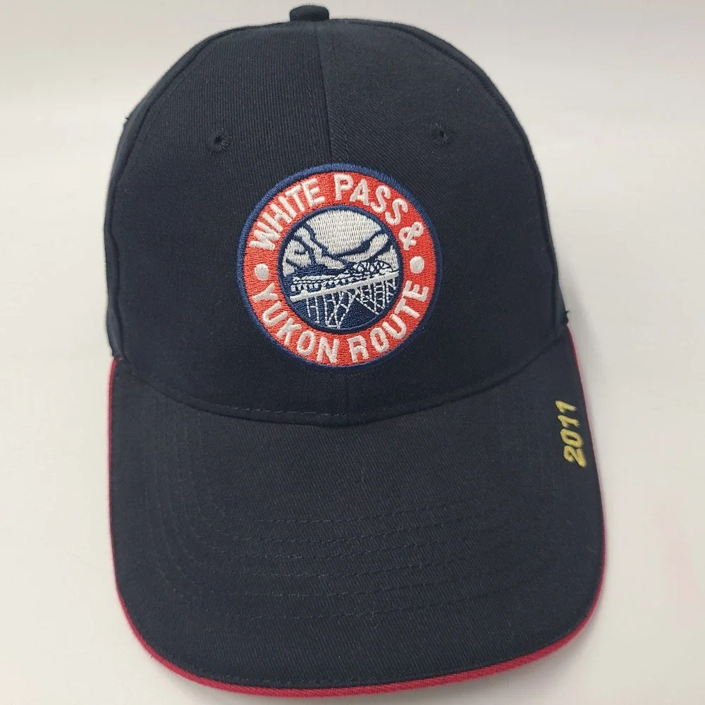 White Pass & Yukon Route‎ Railway Hat Adjustable Black Train Skagway Alaska 2011
